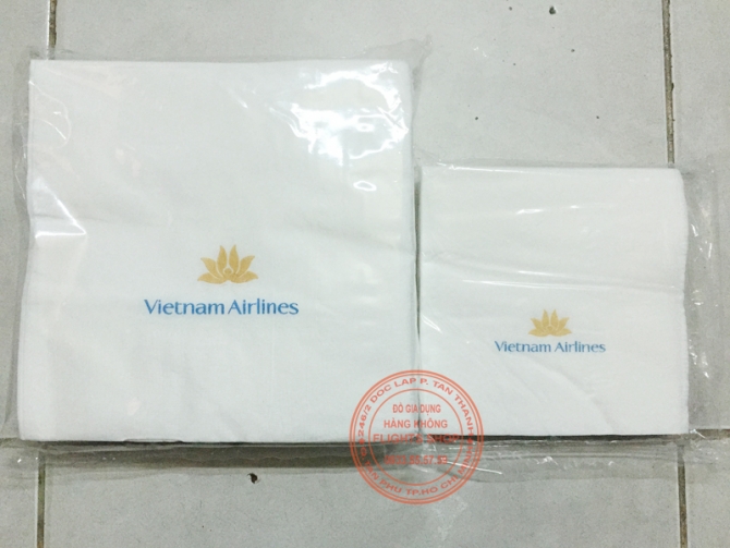 Khăn giấy vuông (nhỏ) Vietnam Airlines, kích thước 12 x 12 cm - ĐVT: xấp