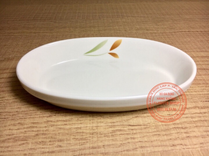 Đĩa sứ oval Eva Air