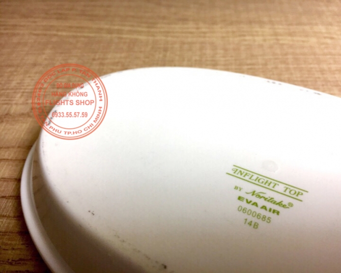 Đĩa sứ oval Eva Air