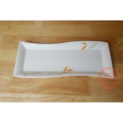Đĩa sứ chữ nhật Eva Air