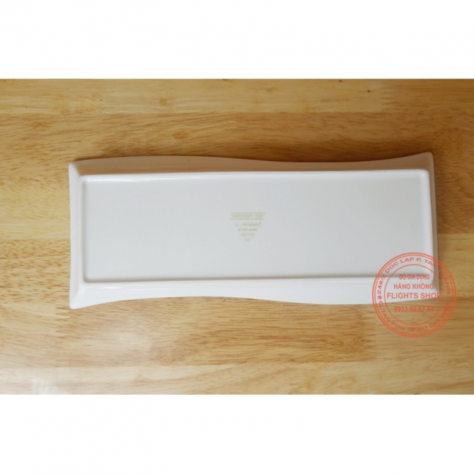 Đĩa sứ chữ nhật Eva Air