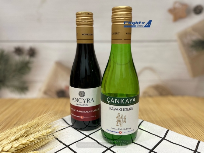 Vang mini 187ml dùng trên máy bay Turkish Airlines