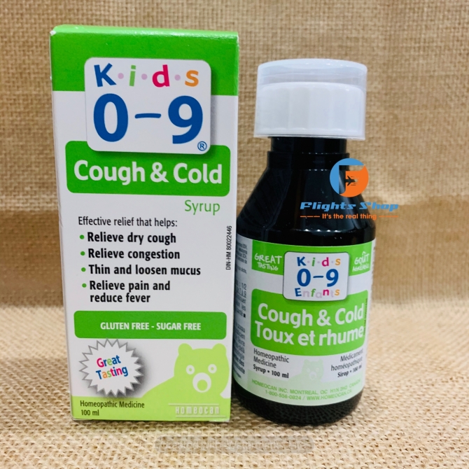 Siro trị ho, cảm sốt Kids 0-9 tuổi Infants, hàng Canada, chai 100ml