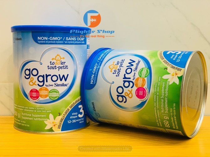 Similac Go&Grow Canada số 3 cho bé 1-3 tuổi, vị vani và milk, hộp 850gram