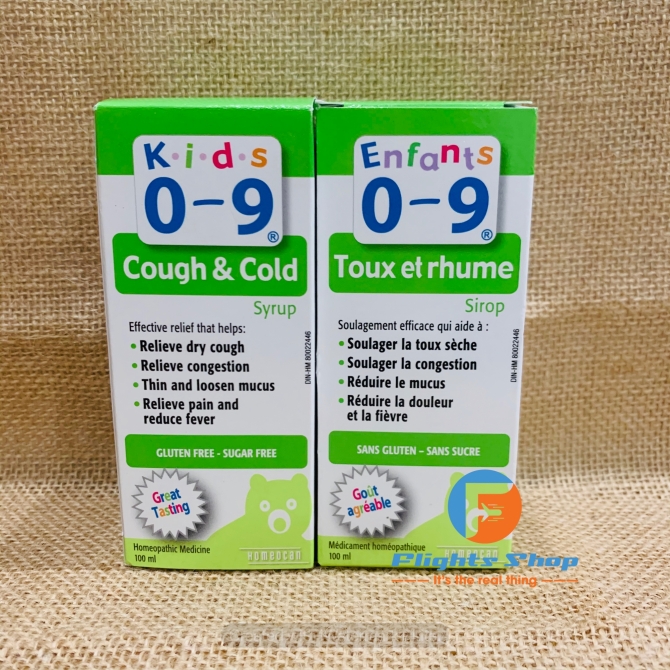 Siro trị ho, cảm sốt Kids 0-9 tuổi Infants, hàng Canada, chai 100ml