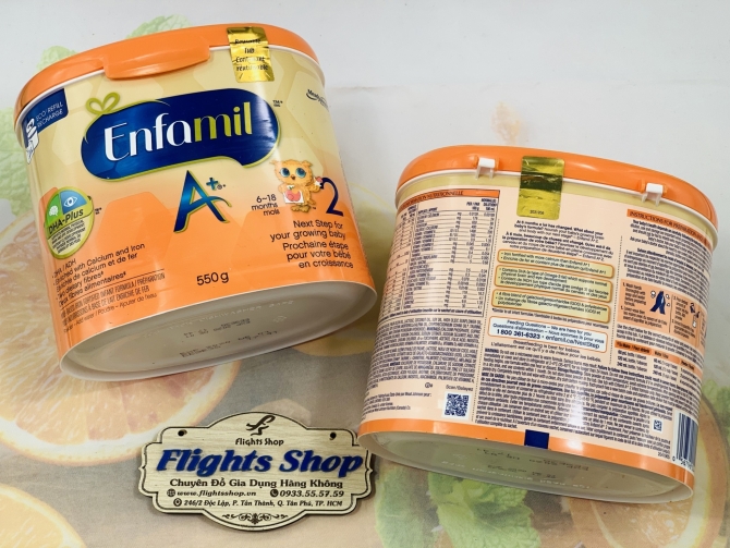 Enfamil A+ Canada số 2 cho bé 6-18 tháng, hộp 550 gram