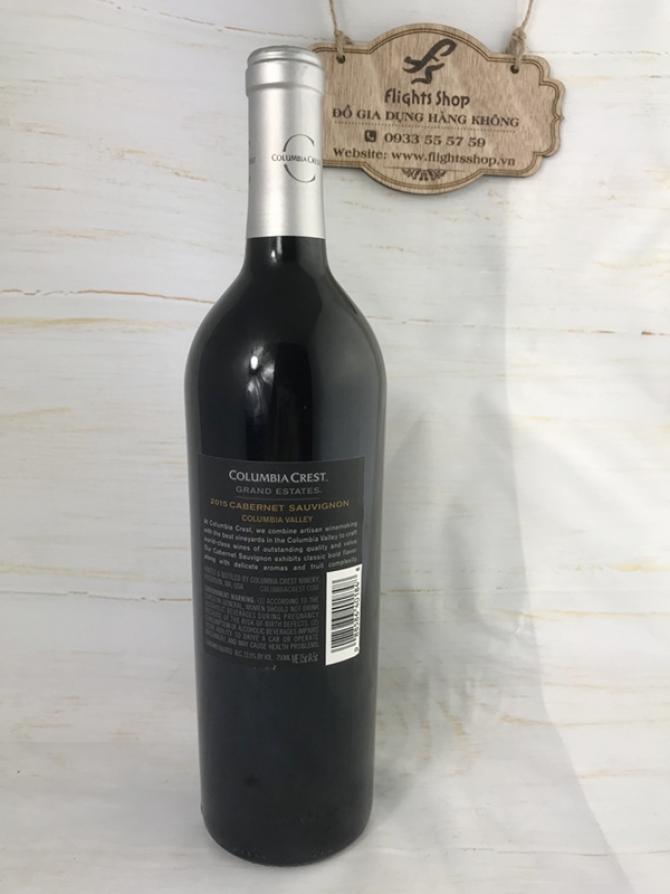 Vang đỏ Columbia Crest 2015 Cabernet Sauvignon 750ml